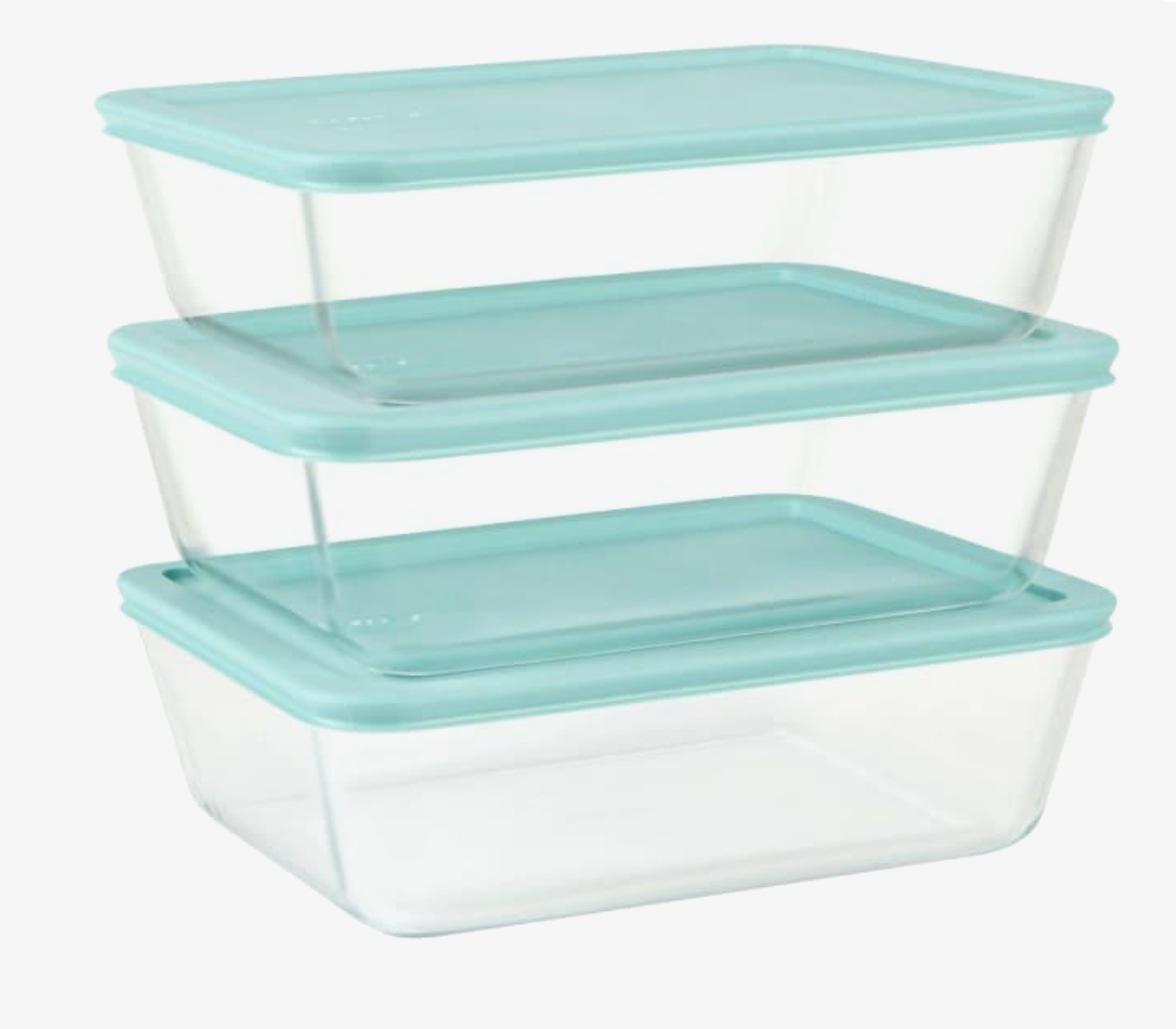 Pyrex Simply Store Rectangular Glass Meal Plan Container 2.6L Set of 3